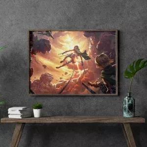 خرید تابلو عکس انیمه اتک آن تایتان Attack On Titan - کارماتوس (انواع قاب عکس و پوستر, قاب عکس) از کرماتوس