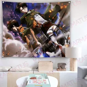 خرید بک دراپ انیمه اتک آن تایتان Attack On Titan (انواع قاب عکس و پوستر, بکدراپ) از کرماتوس