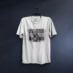 تیشرت سفید طرح انیمه Attack On Titan