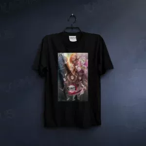 تیشرت مشکی طرح انیمه Demon Slayer