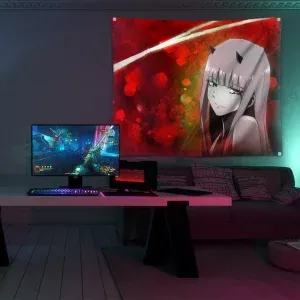 خرید بکدراپ طرح انیمه دارلینگ Darling In The Franxx - کارماتوس (انواع قاب عکس و پوستر, بکدراپ) از کرماتوس