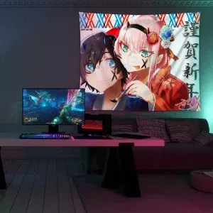 خرید بکدراپ طرح انیمه دارلینگ Darling In The Franxx - کارماتوس (انواع قاب عکس و پوستر, بکدراپ) از کرماتوس