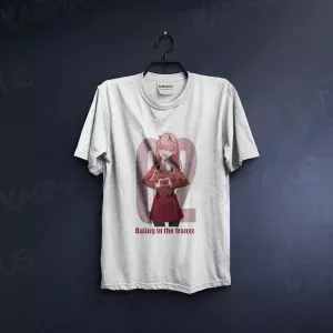 تیشرت سفید انیمه دارلینگ Darling In The Franxx