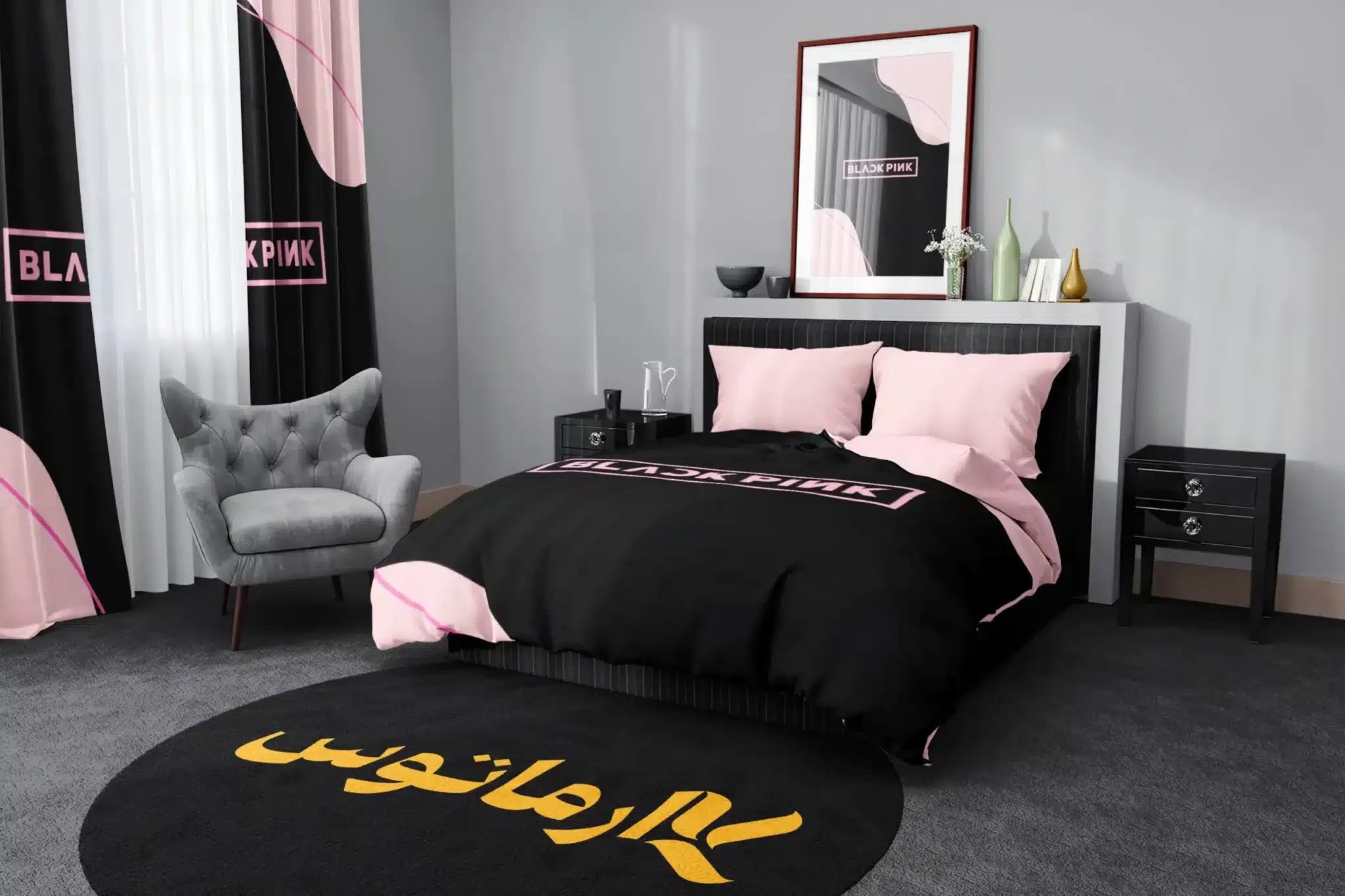 روتختی طرح بلک پینک Black Pink کد 4 5,900,000&Nbsp;تومان &Ndash; کارماتوس روتختی طرح بلک پینک Black Pink یک و دو نفره - کارماتوس