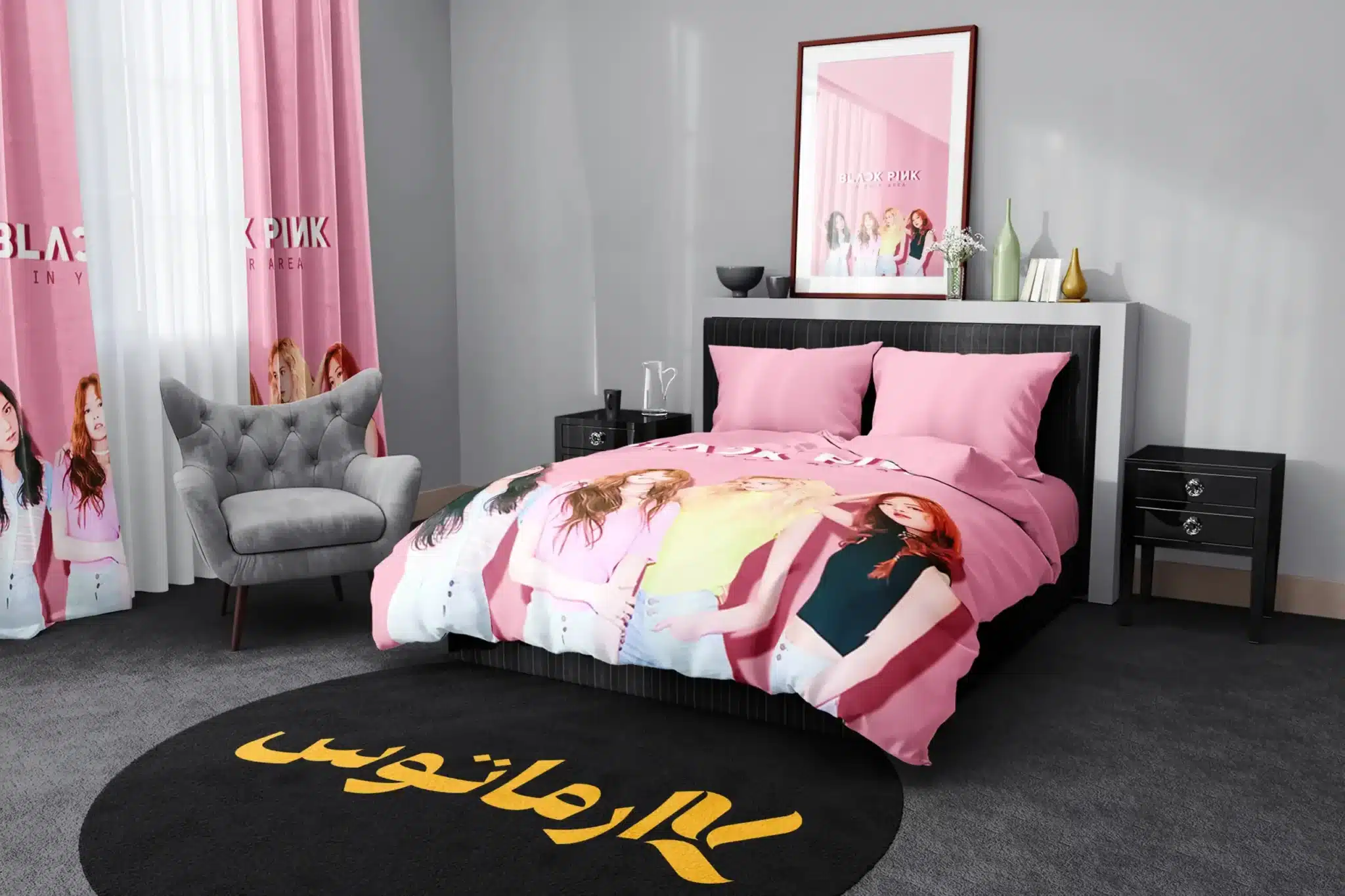 روتختی طرح بلک پینک Black Pink کد 5 5,900,000&Nbsp;تومان &Ndash; کارماتوس روتختی طرح بلک پینک Black Pink یک و دو نفره - کارماتوس