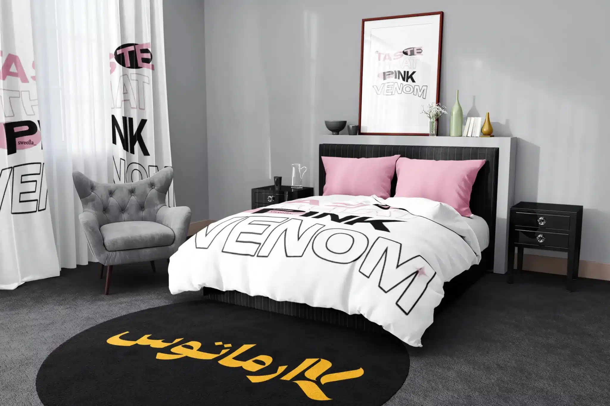 روتختی طرح بلک پینک Black Pink کد 7 5,900,000&Nbsp;تومان &Ndash; کارماتوس روتختی طرح بلک پینک Black Pink یک و دو نفره - کارماتوس