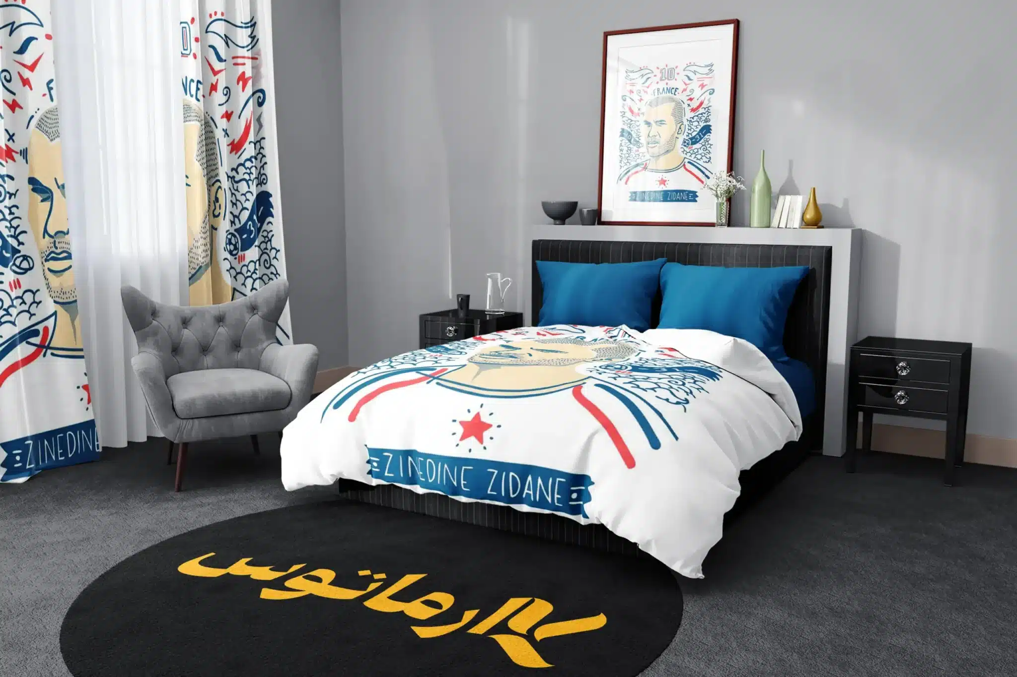 روتختی طرح زین الدین زیدان Zinedine Zidane کد 1 5,900,000&Nbsp;تومان &Ndash; کارماتوس روتختی طرح زین الدین زیدان Zinedine Zidane یک و دو نفره - کارماتوس