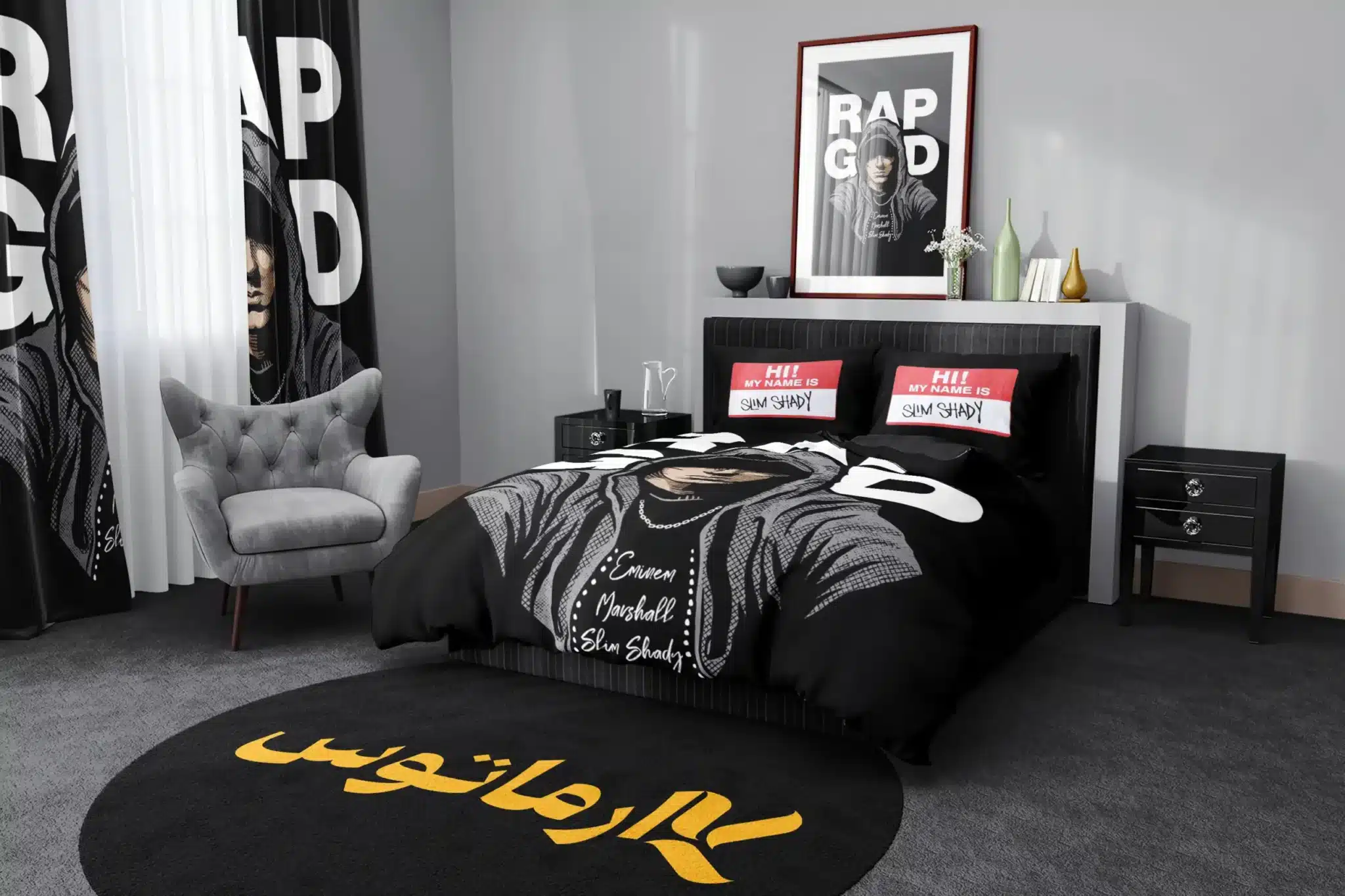 روتختی طرح امینم Eminem کد 7 5,900,000&Nbsp;تومان &Ndash; کارماتوس روتختی طرح امینم Eminem یک و دو نفره کارماتوس