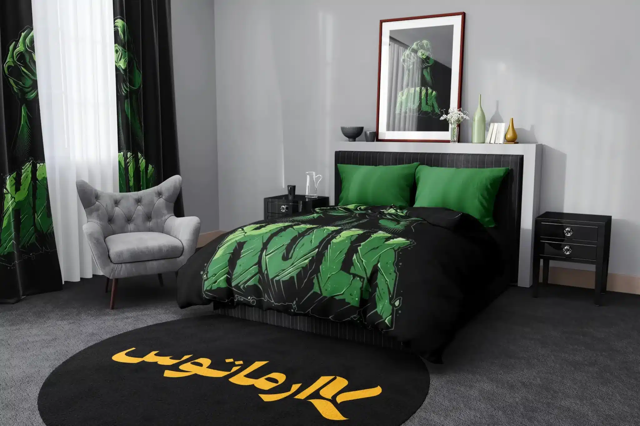 روتختی طرح هالک Hulk کد 1 5,900,000&Nbsp;تومان &Ndash; کارماتوس روتختی طرح هالک Hulk یک و دو نفره کارماتوس