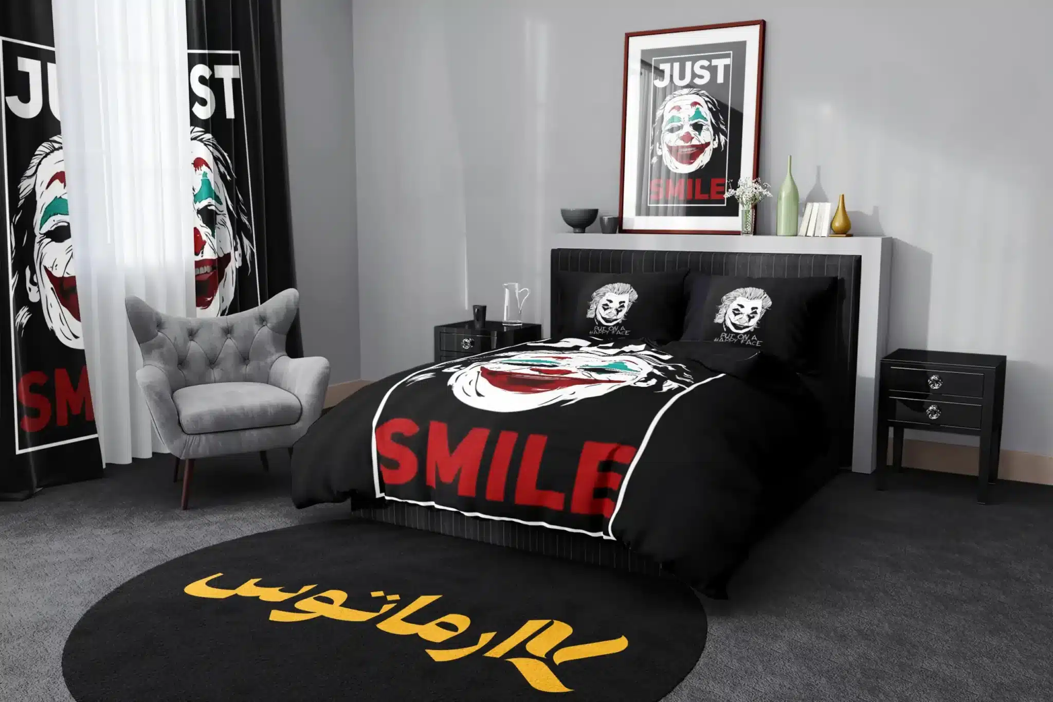 روتختی طرح جوکر Joker کد 4 5,900,000&Nbsp;تومان &Ndash; کارماتوس روتختی طرح جوکر Joker یک و دو نفره کارماتوس