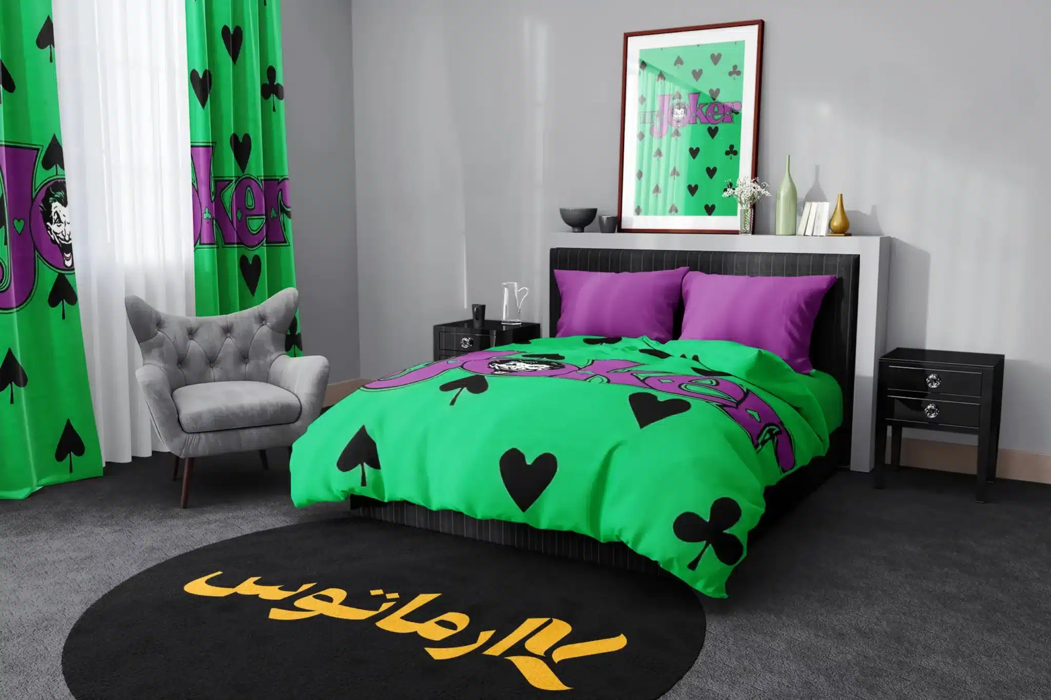 روتختی طرح جوکر Joker کد 6 5,900,000&Nbsp;تومان &Ndash; کارماتوس روتختی طرح جوکر Joker یک و دو نفره کارماتوس