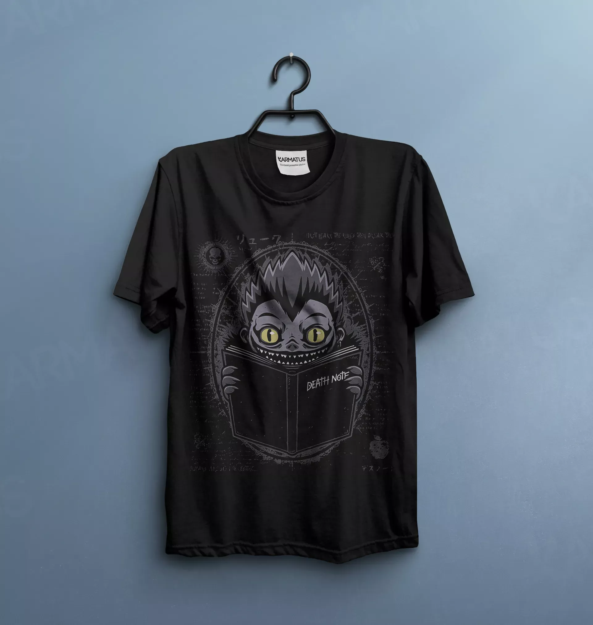 تیشرت دفترچه مرگ | کالکشن Anime - مدل Dn-06 599,000&Nbsp;تومان &Ndash; کارماتوس تیشرت انیمه دفترچه مرگ Death Note