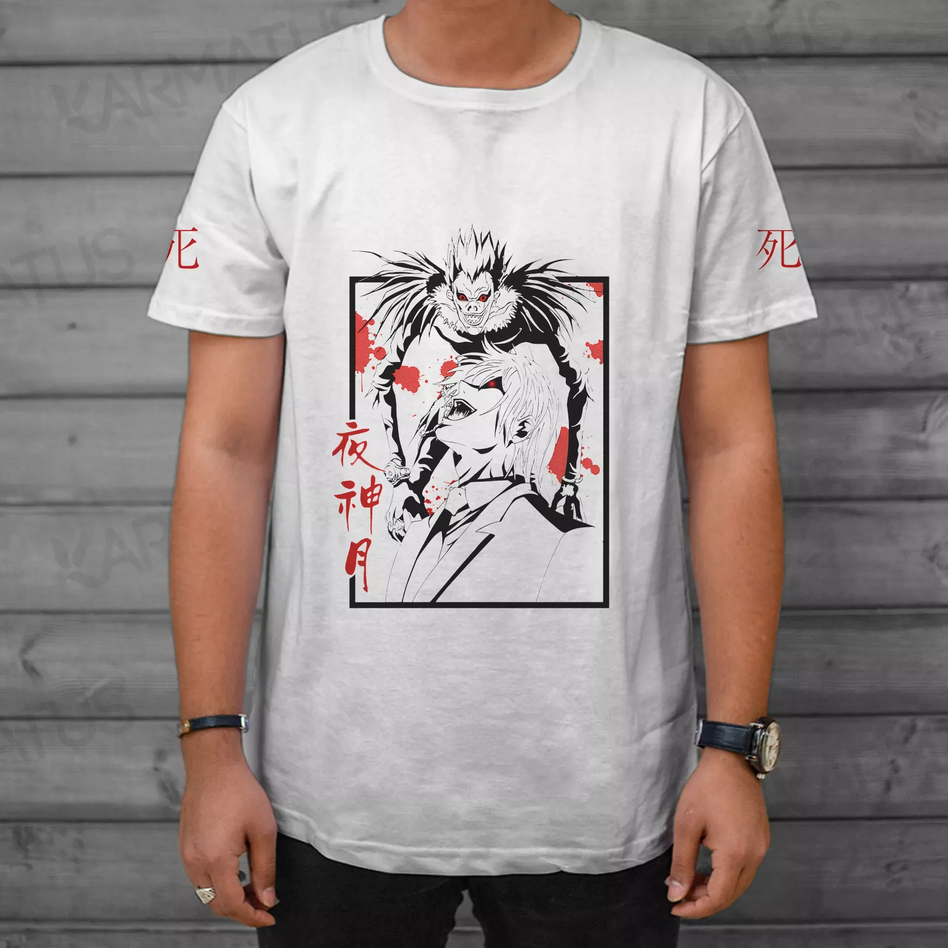 تیشرت دفترچه مرگ | کالکشن Anime - مدل Dn-09 599,000&Nbsp;تومان &Ndash; کارماتوس تیشرت انیمه دفترچه مرگ Death Note