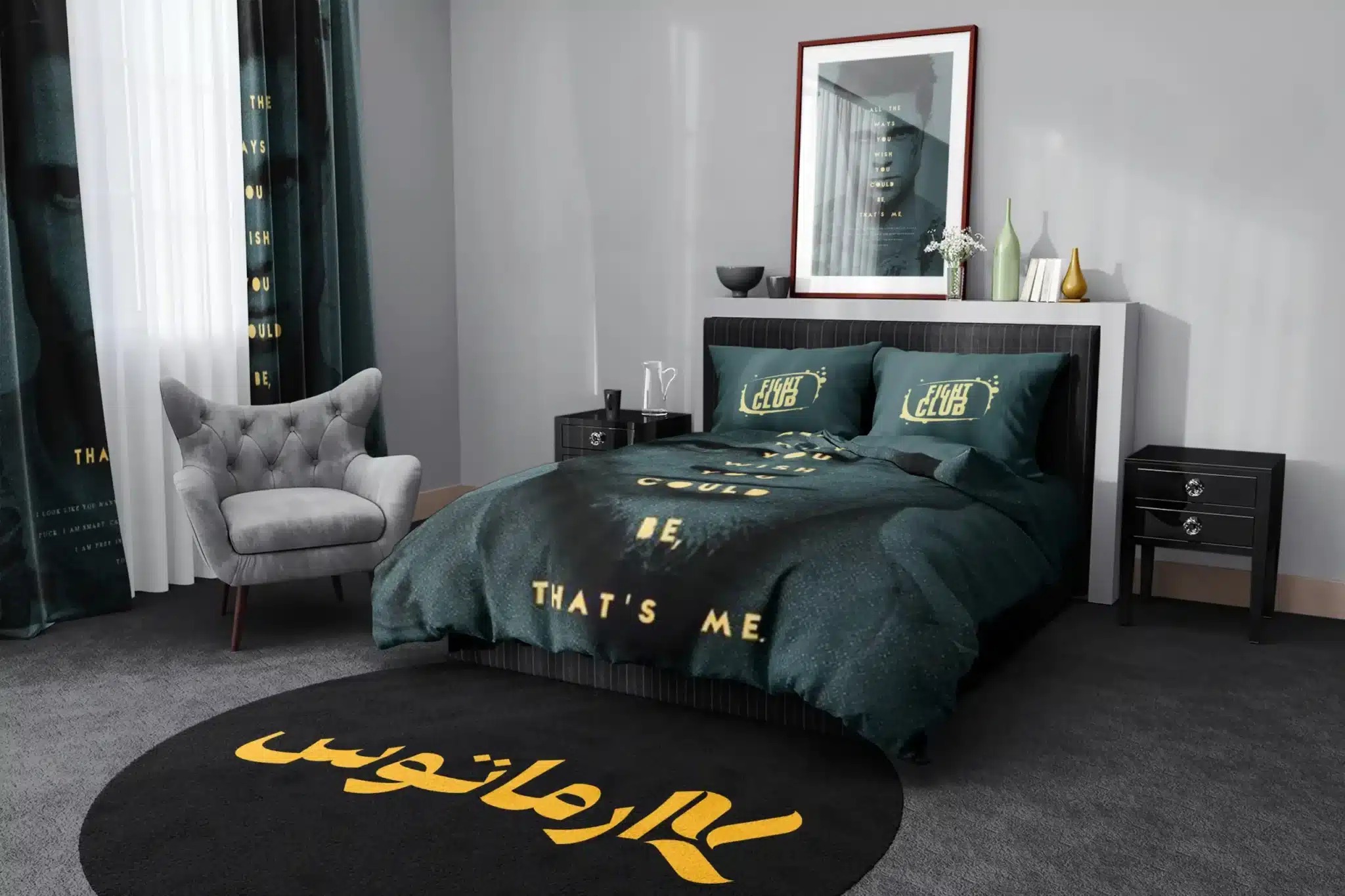 روتختی طرح فیلم باشگاه مبارزه Fight Club کد 8 5,900,000&Nbsp;تومان &Ndash; کارماتوس روتختی طرح فیلم باشگاه مبارزه Fight Club یک و دو نفره کارماتوس