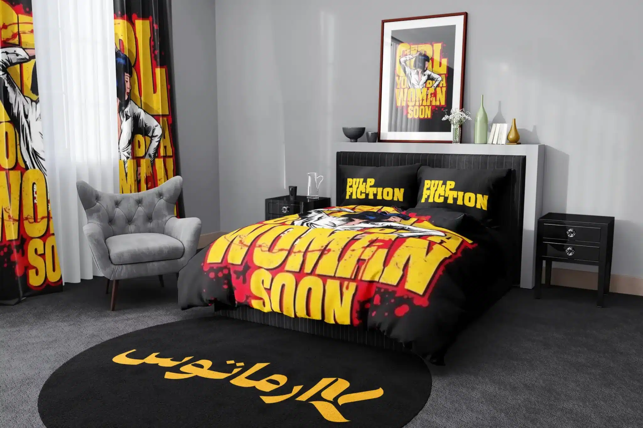 روتختی طرح پالپ فیکشن Pulp Fiction کد 5 5,900,000&Nbsp;تومان &Ndash; کارماتوس روتختی طرح پالپ فیکشن Pulp Fiction یک و دو نفره کارماتوس