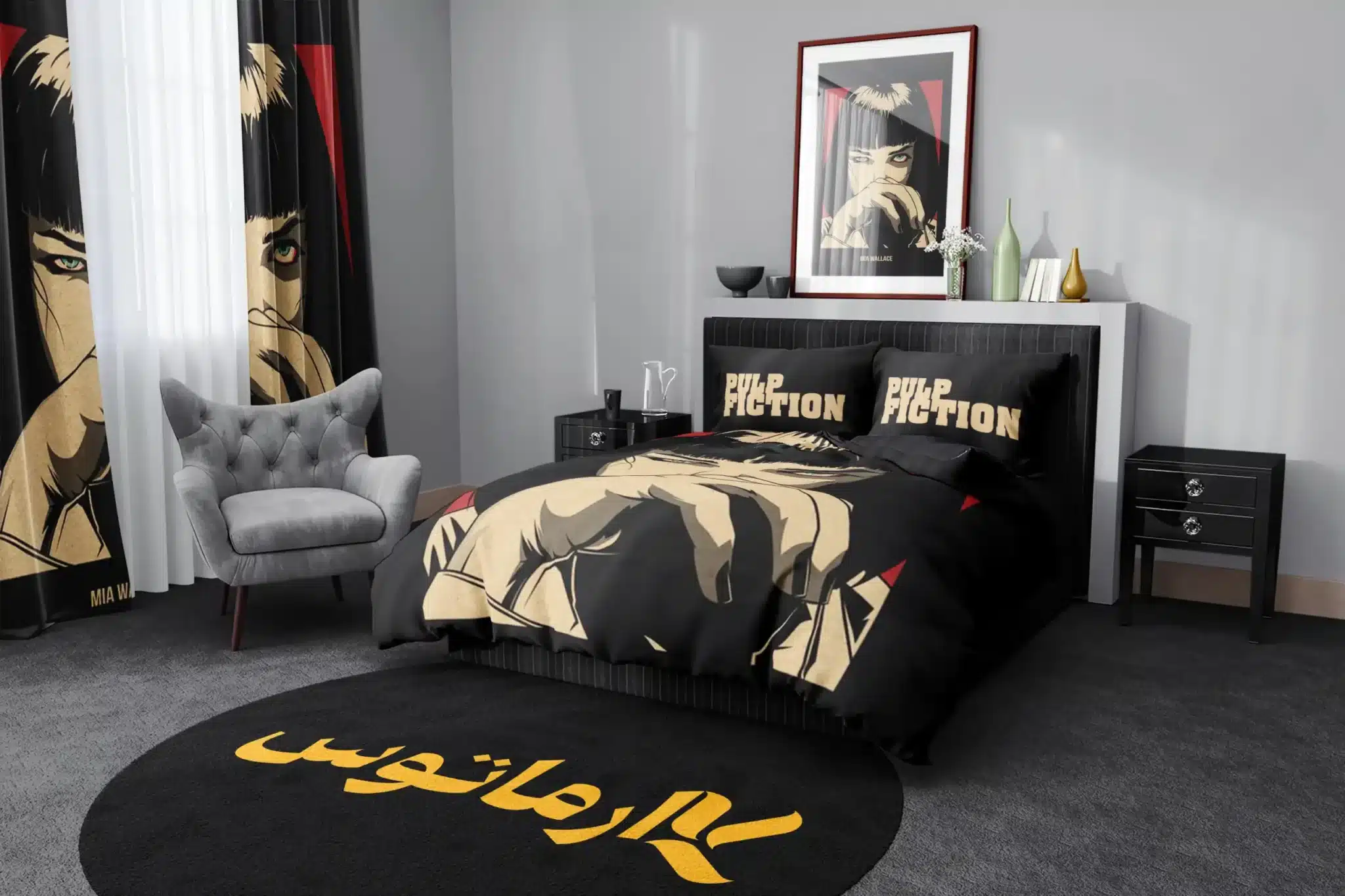 روتختی طرح پالپ فیکشن Pulp Fiction کد 6 5,900,000&Nbsp;تومان &Ndash; کارماتوس روتختی طرح پالپ فیکشن Pulp Fiction یک و دو نفره کارماتوس