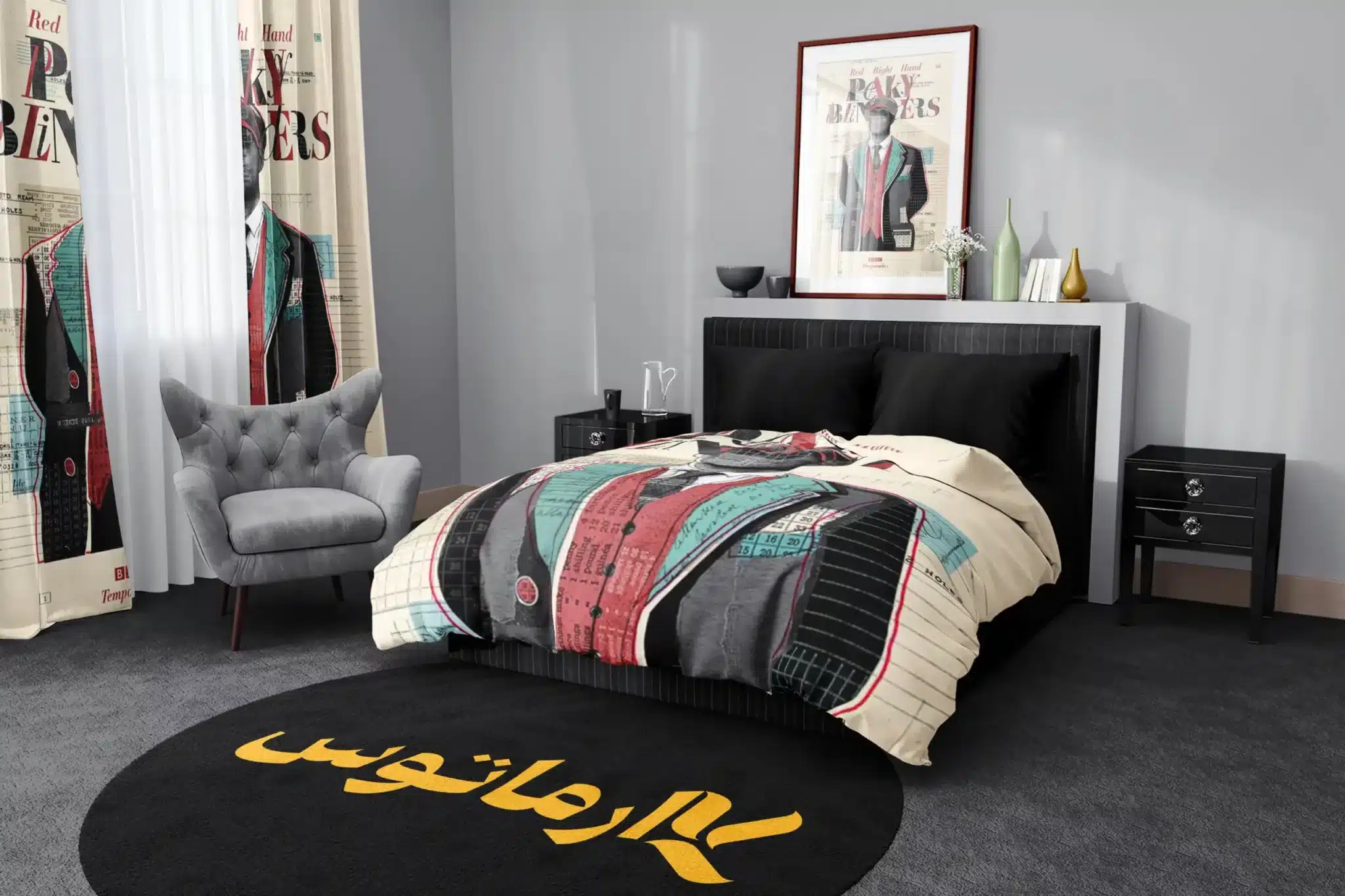 روتختی طرح پیکی بلایندرز Peaky Blinders کد 5 5,900,000&Nbsp;تومان &Ndash; کارماتوس روتختی طرح پیکی بلایندرز Peaky Blinders یک و دو نفره کارماتوس