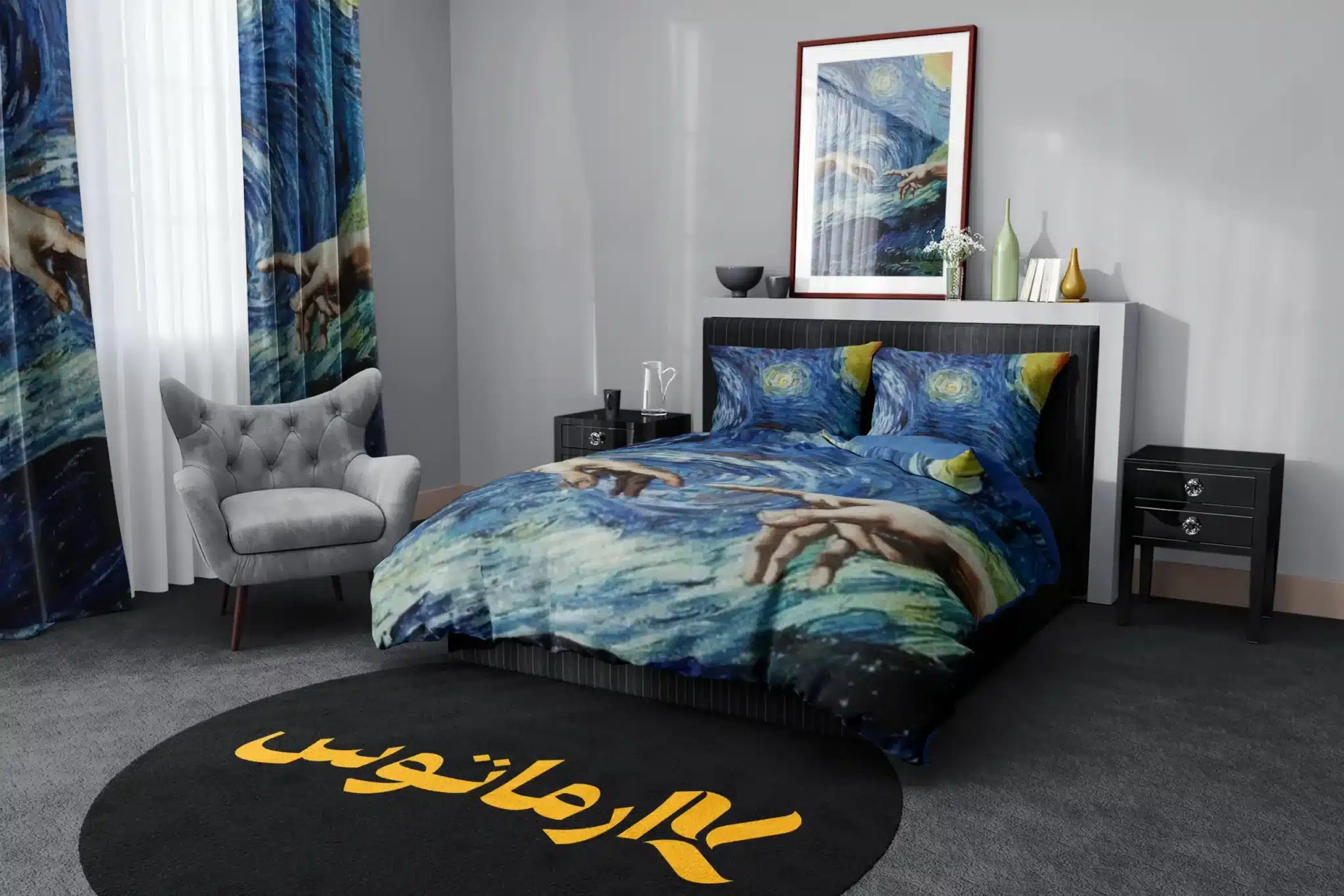 روتختی طرح ونگوگ Van Gogh کد 4 5,900,000&Nbsp;تومان &Ndash; کارماتوس روتختی طرح ونگوگ Van Gogh یک و دو نفره کارماتوس