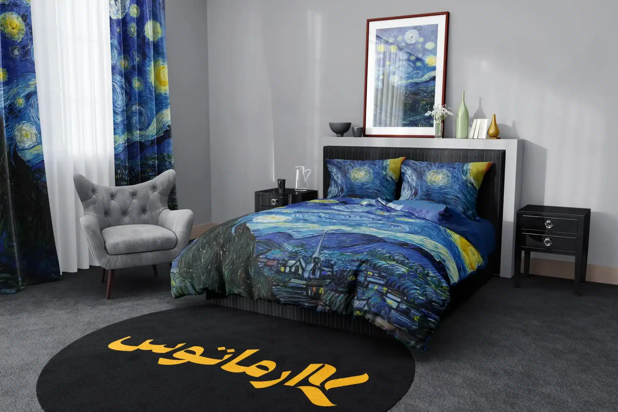 روتختی طرح ونگوگ Van Gogh کد 5 5,900,000&Nbsp;تومان &Ndash; کارماتوس روتختی طرح ونگوگ Van Gogh یک و دو نفره کارماتوس