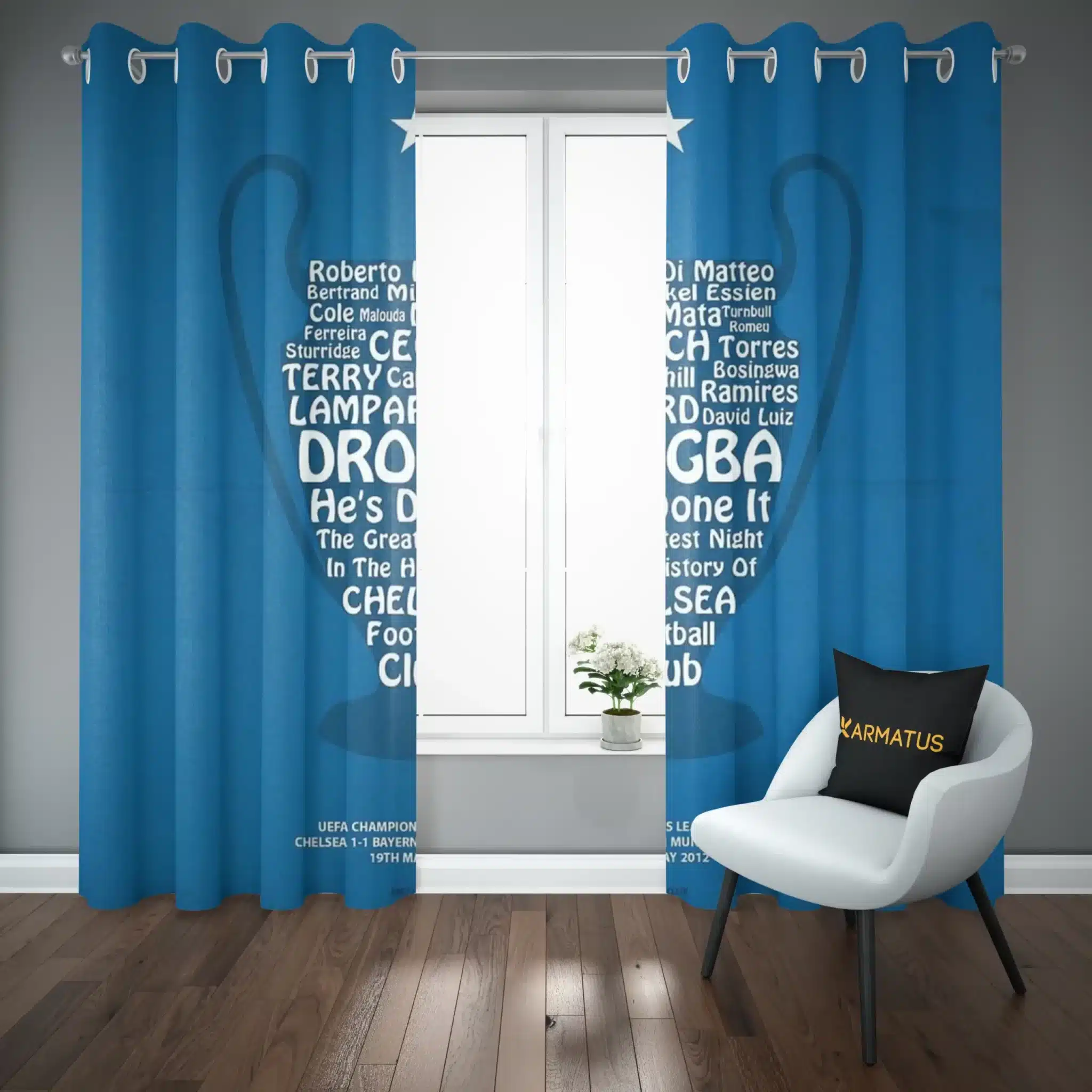 پرده پانچ چلسی | کالکشن Football - مدل Che-004 3,499,000&Nbsp;تومان &Ndash; کارماتوس پرده پانچ طرح چلسی Chelsea