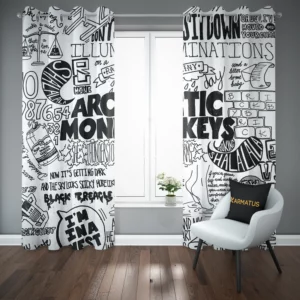 خرید پرده پانچ آرکتیک مانکیز Arctic Monkeys - کارماتوس (پرده پانچ گروه موسیقی, پرده پانچی, دکوراسیون) از کرماتوس