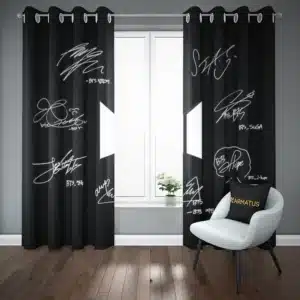 خرید پرده پانچ طرح بی تی اس Bts - کارماتوس (پرده پانچ گروه موسیقی, پرده پانچی, پرده پانچی خواننده, دکوراسیون) از کرماتوس