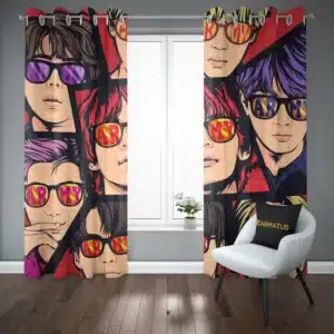 خرید پرده پانچ طرح بی تی اس Bts - کارماتوس (پرده پانچ گروه موسیقی, پرده پانچی, پرده پانچی خواننده, دکوراسیون) از کرماتوس