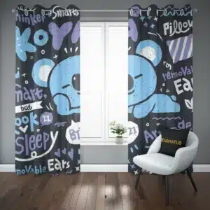 خرید پرده پانچ طرح بی تی اس Bts - کارماتوس (پرده پانچ گروه موسیقی, پرده پانچی, پرده پانچی خواننده, دکوراسیون) از کرماتوس