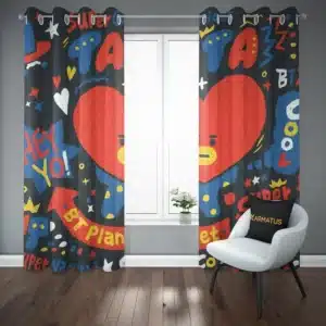 خرید پرده پانچ طرح بی تی اس Bts - کارماتوس (پرده پانچ گروه موسیقی, پرده پانچی, پرده پانچی خواننده, دکوراسیون) از کرماتوس