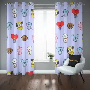 خرید پرده پانچ طرح بی تی اس Bts - کارماتوس (پرده پانچ گروه موسیقی, پرده پانچی, پرده پانچی خواننده, دکوراسیون) از کرماتوس