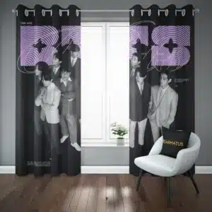 خرید پرده پانچ طرح بی تی اس Bts - کارماتوس (پرده پانچ گروه موسیقی, پرده پانچی, پرده پانچی خواننده, دکوراسیون) از کرماتوس