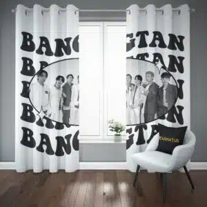 خرید پرده پانچ طرح بی تی اس Bts - کارماتوس (پرده پانچ گروه موسیقی, پرده پانچی, پرده پانچی خواننده, دکوراسیون) از کرماتوس