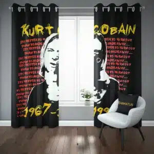 خرید پرده پانچ طرح نیروانا Nirvana - کارماتوس (پرده پانچ گروه موسیقی, پرده پانچی, دکوراسیون) از کرماتوس