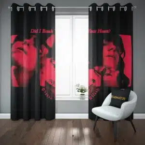 خرید پرده پانچ طرح بیلی آیلیش Billie Eilish - کارماتوس (پرده پانچی, پرده پانچی خواننده, دکوراسیون) از کرماتوس