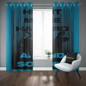 خرید پرده پانچ طرح بیلی آیلیش Billie Eilish - کارماتوس (پرده پانچی, پرده پانچی خواننده, دکوراسیون) از کرماتوس