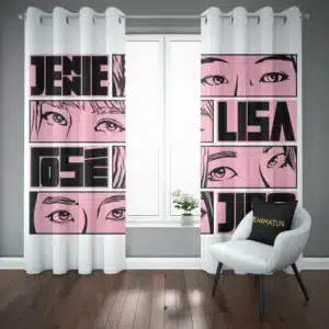 خرید پرده پانچ طرح بلک پینک Black Pink - کارماتوس (پرده پانچ گروه موسیقی, پرده پانچی, پرده پانچی خواننده, دکوراسیون) از کرماتوس