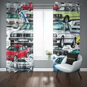 خرید پرده پانچ طرح بی ام دبلیو Bmw - کارماتوس (پرده پانچ ماشین, پرده پانچی, دکوراسیون) از کرماتوس