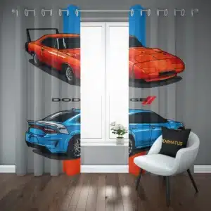 خرید پرده پانچ طرح دوج Dodge - کارماتوس (پرده پانچ ماشین, پرده پانچی, دکوراسیون) از کرماتوس