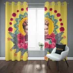 خرید پرده پانچ طرح فریدا کالو Frida Kahlo - کارماتوس (پرده پانچی, پرده پانچی هنرمندان, دکوراسیون) از کرماتوس