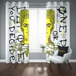 خرید پرده پانچ طرح فریدا کالو Frida Kahlo - کارماتوس (پرده پانچی, پرده پانچی هنرمندان, دکوراسیون) از کرماتوس