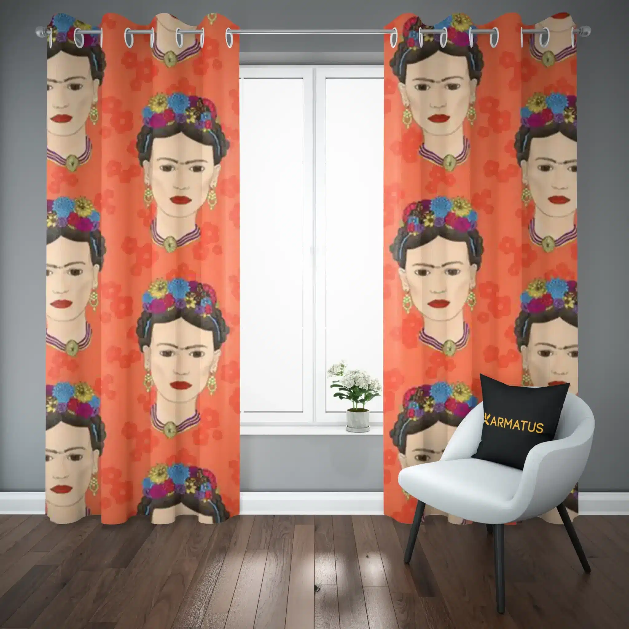 پرده پانچ فریدا کالو | کالکشن Art - مدل Fk-012 3,499,000&Nbsp;تومان &Ndash; کارماتوس خرید پرده پانچ طرح فریدا کالو Frida Kahlo - کارماتوس (پرده پانچی, پرده پانچی هنرمندان, دکوراسیون) از کرماتوس