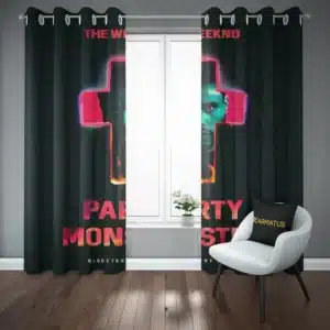 خرید پرده پانچ طرح ویکند The Weeknd - کارماتوس (پرده پانچی, پرده پانچی خواننده, دکوراسیون) از کرماتوس