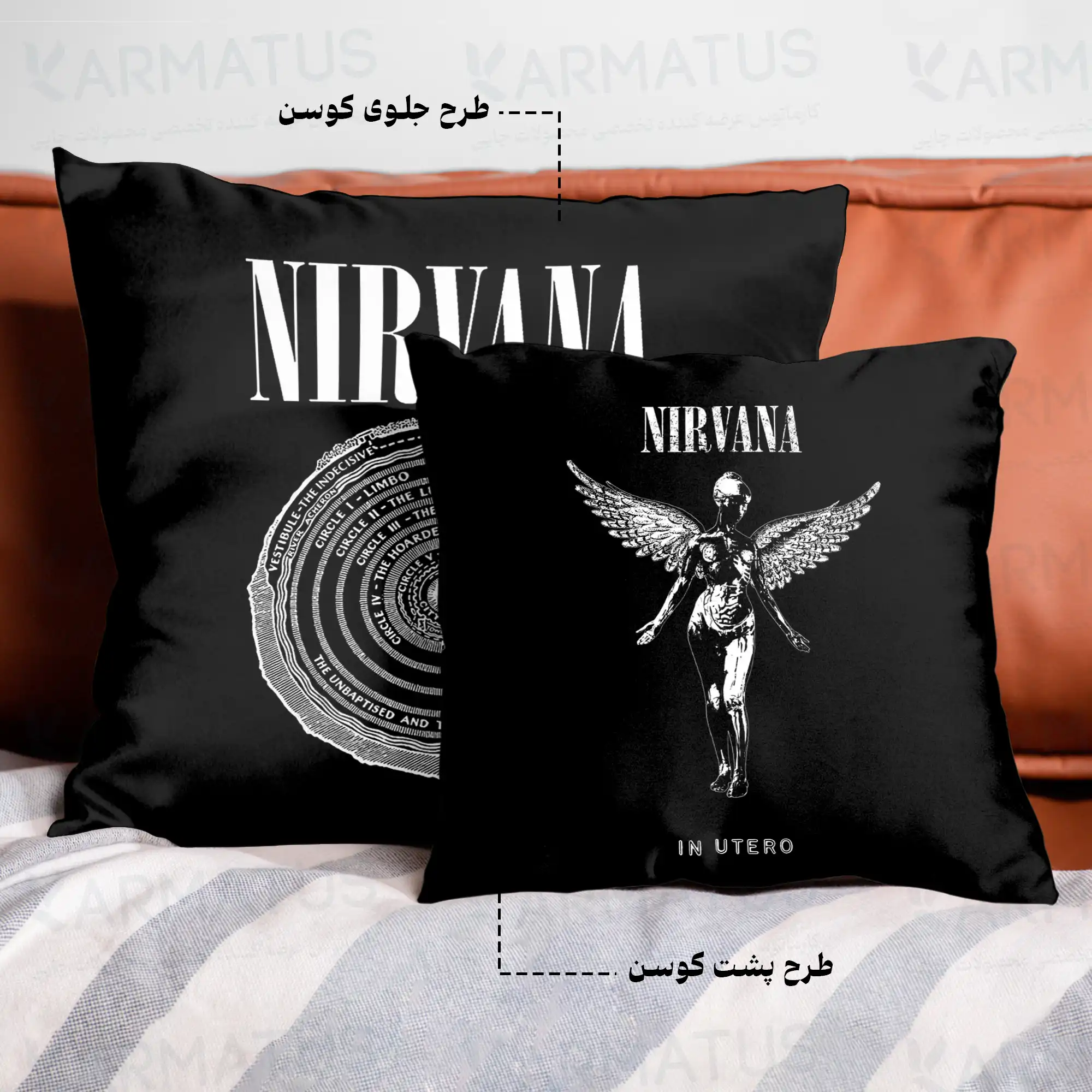 کوسن طرح گروه موسیقی نیروانا Nirvana کد 5 290,000&Nbsp;تومان &Ndash; کارماتوس کوسن طرح گروه موسیقی نیروانا Nirvana