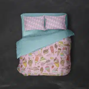 خرید روتختی طرح بستنی Ice Cream یک و دونفره - کارماتوس (دکوراسیون, روتختی, روتختی خوراکی) از کرماتوس