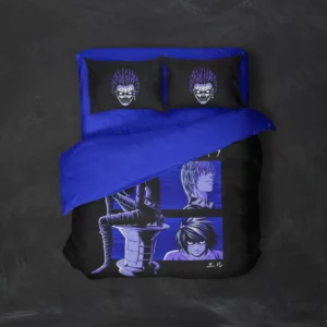 خرید روتختی طرح دفترچه مرگ Death Note یک و دو نفره - کارماتوس (دکوراسیون, روتختی, روتختی انیمه) از کرماتوس