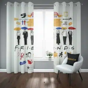 خرید خرید و قیمت پرده پانچ طرح سریال فرندز Friends - کارماتوس (پرده پانچی, پرده پانچی فیلم و سریال, دکوراسیون) از کرماتوس