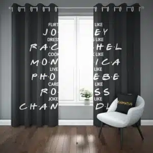 خرید خرید و قیمت پرده پانچ طرح سریال فرندز Friends - کارماتوس (پرده پانچی, پرده پانچی فیلم و سریال, دکوراسیون) از کرماتوس