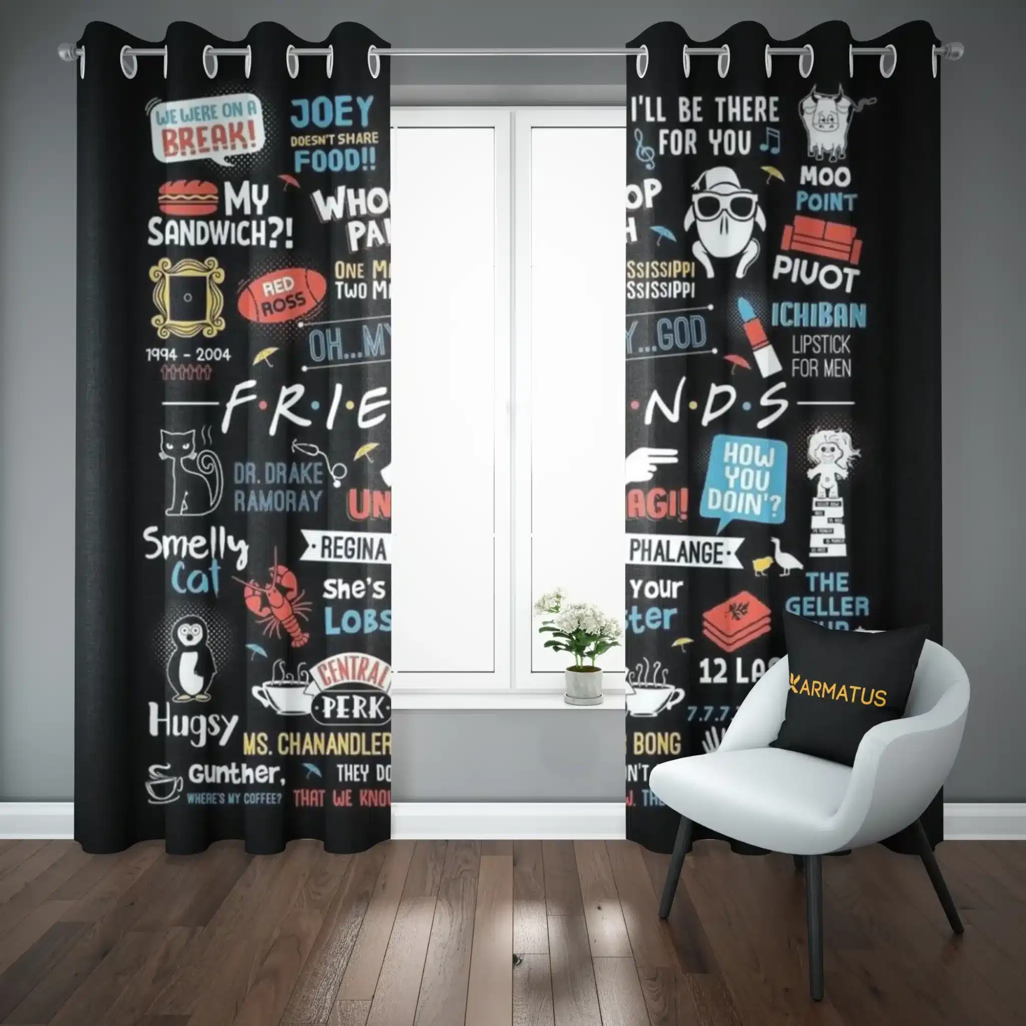 پرده پانچ سریال فرندز | کالکشن Tv Series - مدل Frn-003 3,499,000&Nbsp;تومان &Ndash; کارماتوس خرید خرید و قیمت پرده پانچ طرح سریال فرندز Friends - کارماتوس (پرده پانچی, پرده پانچی فیلم و سریال, دکوراسیون) از کرماتوس