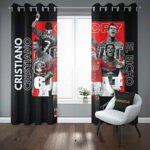 خرید پرده پانچ کریستیانو رونالدو Cristiano Ronaldo - کارماتوس (پرده پانچ بازیکن فوتبال, پرده پانچی, دکوراسیون) از کرماتوس