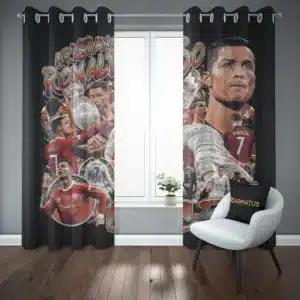 خرید پرده پانچ کریستیانو رونالدو Cristiano Ronaldo - کارماتوس (پرده پانچ بازیکن فوتبال, پرده پانچی, دکوراسیون) از کرماتوس